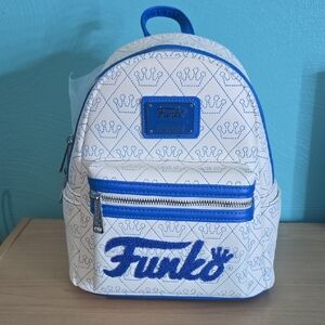 Funko Crown Patterned  Backpack - Blue and White
